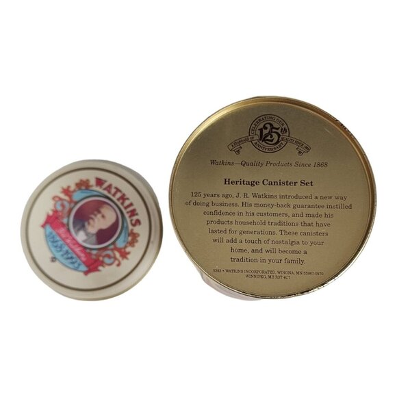 J.R. Watkins Nesting Tin Container Set Almanac 125th Anniversary Heritage - Picture 5 of 15